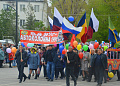 Жители Белокалитвинского района приняли участие в демонстрации, посвящённой празднику Весны и Труда