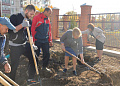 Глава Администрации района Ольга Мельникова приняла участие  в закладке сквера в г.Белая Калитва